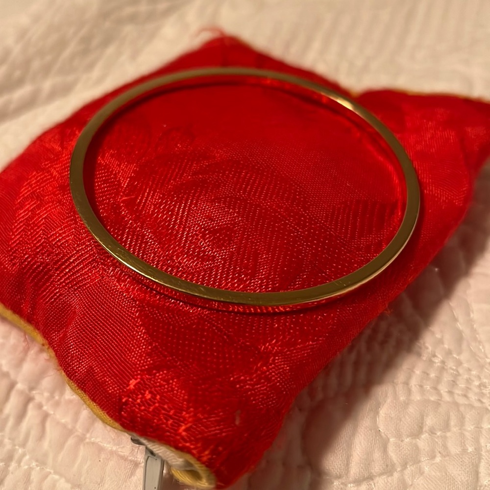 Beautiful 14k Dipped Gold Bangle - image 1